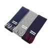 Spade w211 Men's Striped Scarf, Reversible Made in Japan, Front: