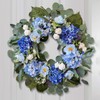 WANNA-CUL 24 Inch Spring Hydrangea Wreaths for Front Door,Valentines Day
