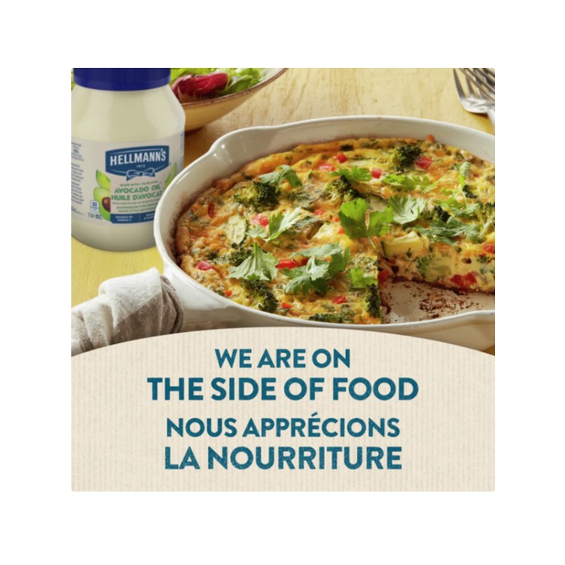Hellmann's Avocado Oil Gluten-Free Mayonnaise 710ml (2 Pack)
