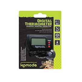 Komodo Digital Thermometer, Digital Thermometer for Reptile Habitats,Black