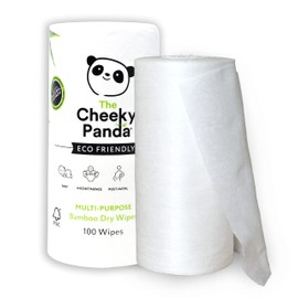 The Cheeky Panda – Bamboo Cleansing Dry Wipes | Pack of 100 Wipes | Perfect for Newborn Sensitive Skin, Plastic-Free, Biodegradable, Chemical-Free, Eco-Friendly, Super Soft, Strong & Sustainable