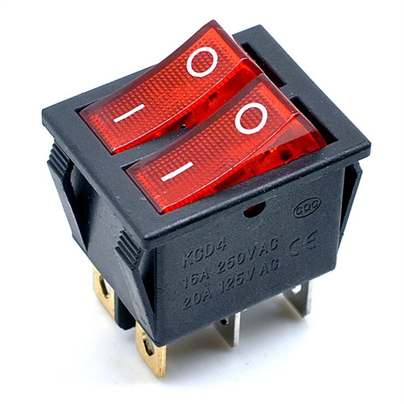 GANASOME 2 Pcs KCD4 Rocker Switch - AC 250V 16A