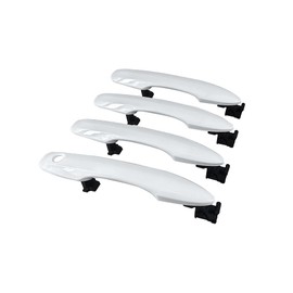 HUYILUN0104 1 Lot 4 Doors White Exterior Door Handle Compatible with 2019-2023 Toyota Camry 2019-2023 Corolla 2020-2023 Avalon