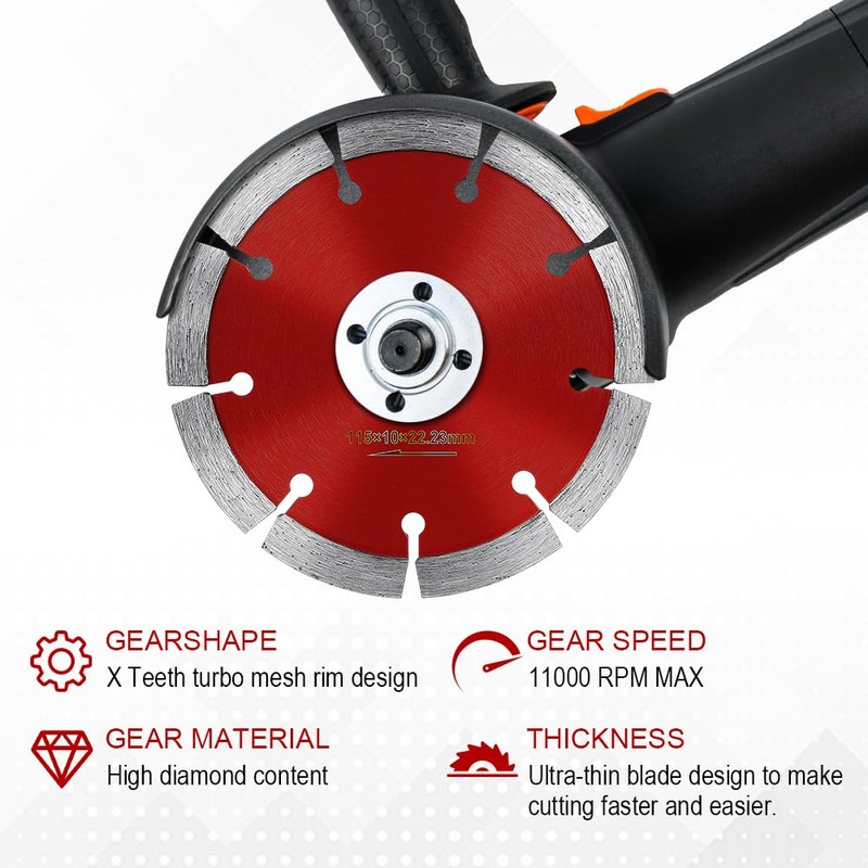 Flintronic Diamond Disc 115 mm, Pack of 2 Diamond Cutting