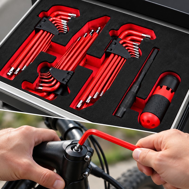 30-Piece Hex & Torx Key Set for Repairs – Long-Arm