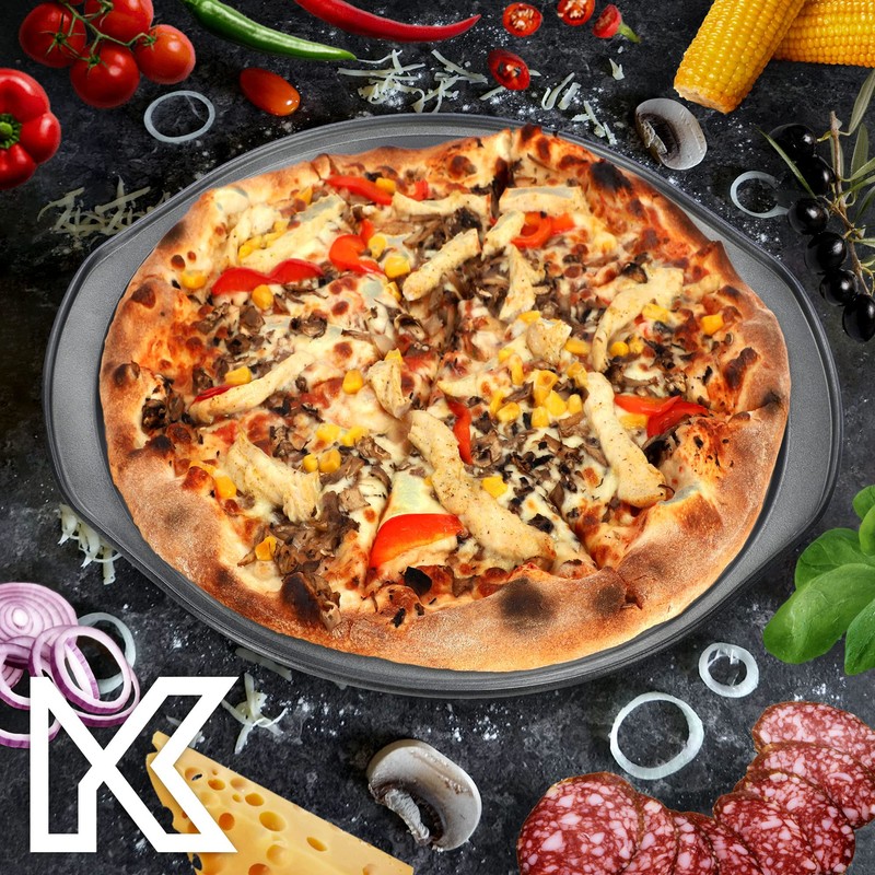 KADAX Pizza Mould Made of Non-Stick Layer, Pizza Tray with