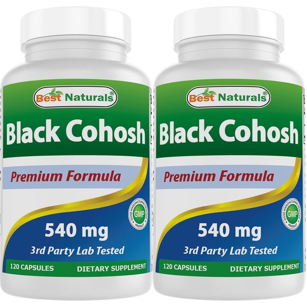 Best Naturals Black Cohosh 540 Mg 120 Capsules (120 Count (Pack of 2))