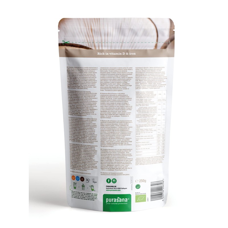 Purasana I 250 g Mushroom Raw Powder Mix I 100%