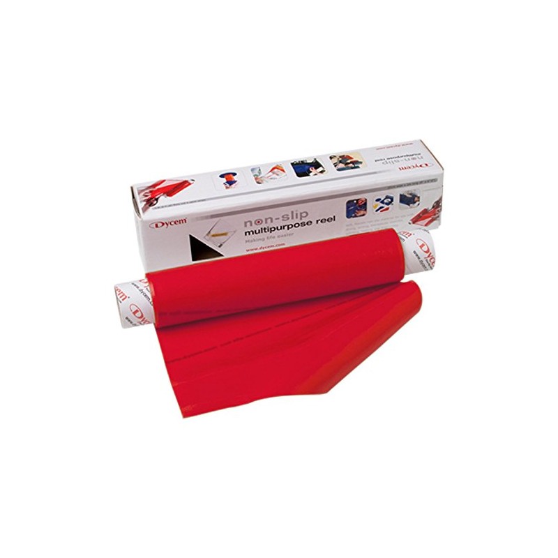 Dycem Non Slip Material, Roll, 8"X6-1/2 Foot, Red