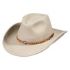 MIX BROWN Cowboy Hat with Wide Brim 100% Wool Cowgirl