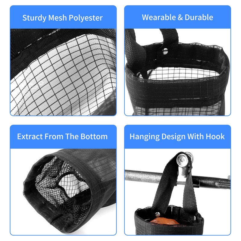 Hanging Folding Mesh Garbage Bag Organizer Trash Bags Holder Recycling