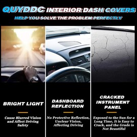 QUYDDC Upgrade New Materials Flannel Dashboard Cover Fit for 2004-2009 Lexus RX330 Effective Anti Glare, Reduce Reflection, Sun Protection, Dust Proof, Moisture Absorption UV-Proof -Pattern Black