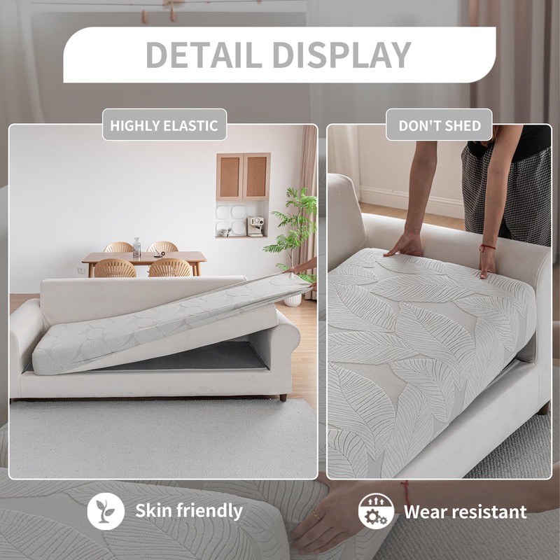 QIANMEW - Fundas de sofá para sofá seccional, lavable, elástica,