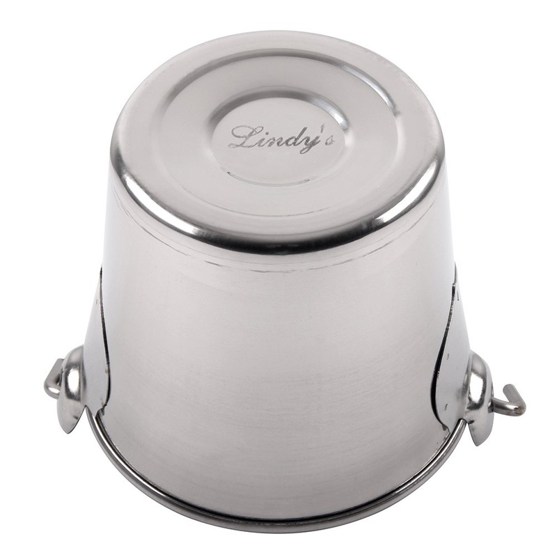 Lindy's 1-Quart Stainless Steel Bucket, Durable Seamless Bucket for Many