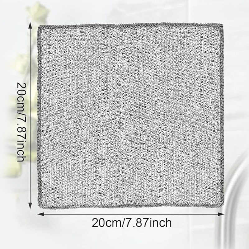 10 Pcs Wire Cleaning Cloths - Multifunctional Non-scratch Wire Dishcloths,