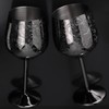 Sky Fish Stainless Steel Wine Goblets 2-Pack 18oz | Black