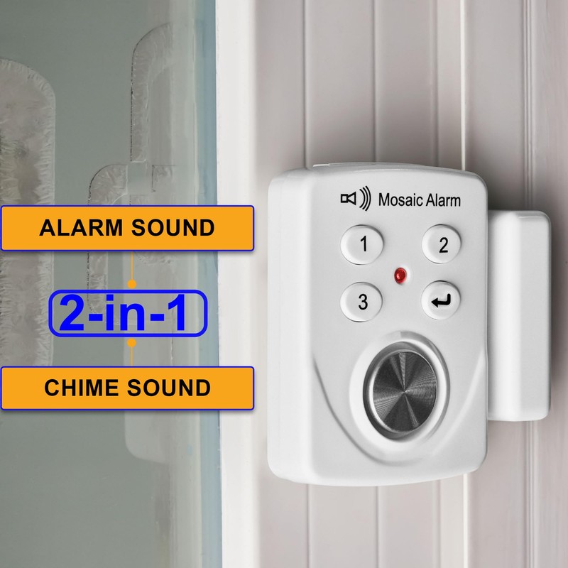3 Pack Keypad Door Alarm with Delay When Left Open