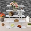 sinyad 101pcs 5-Tier Wood Earring Display Stand, Retail Display Riser