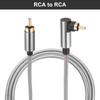 DMiotech 90 Degree RCA Cable 33ft, RCA Subwoofer Cable Dual