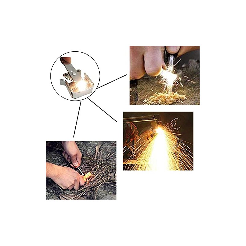 10 PCS Flint Torch Striker Flint Three Head Replacement Flint