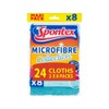 Spontex Microfibre Multi-Purpose Cloths - Pack of 8 x 3,