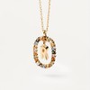 PDPAOLA - Necklace Letter R - 925 Sterling Silver 18k