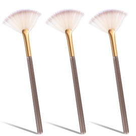 3 Piece Fan Brush Cosmetic Accessory Set, Fan Makeup Brush Brushes, Mask Brush Face, Fan Mask Brush Fan Brush Makeup Accessories, Soft Face Brush Applicator for Makeup