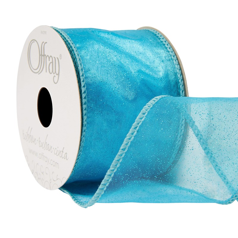 Offray 2.5" Wide Sheer Craft and Decorative Ribbon, 9 Total