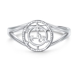 Sigil of Lilith Statement Ring S925 Sterling Silver Sigil of Lilith Statement Ring Gifts for Women Men, Precious metal, No Gemstone