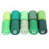 Green Sewing Thread Set 1000 Yards Per Spool 10 Rolls