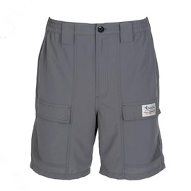 Bimini Bay Outfitters LTD Grand Cayman II Men's Fishing Short Featuring BloodGuard (Grey, XL)