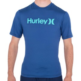 Hurley Men's OAO Quickdry Rashguard SS Rash Guard Shirt, Submarine