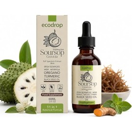 Ecodrop Soursop Drops 60ml/2000mg, 11-in-1 Herbal Multivitamin Supplement