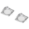 ledscom.de ZOBE II recessed ceiling light, stainless steel, square, 11