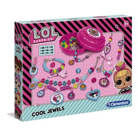 Clementoni 18558 L.O.L Surprise – Cool Jewels and Jewellery, Colourful Bracelets / Necklaces / Pendants for Crafts & Design Yourself, Includes Jewellery Box, Creative Toy for Children from 7 Years
