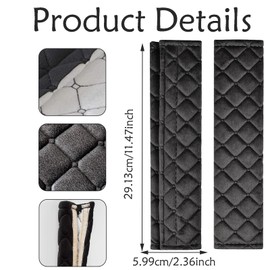 2 Pcs Universal Car Seat Belt Pads, Soft Seatbelt Covers, Cushion Seat Belt Covers, Seat Comfort Car Seat Belt Pads for Kids Women & Men