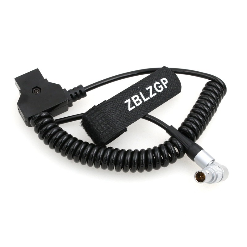 ZBLZGP D-Tap to Right Angle 4 Pin Male Coiled Cable
