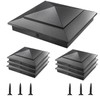 6 Pack Pyramid Aluminum Post Caps for 6x6 Wood Posts