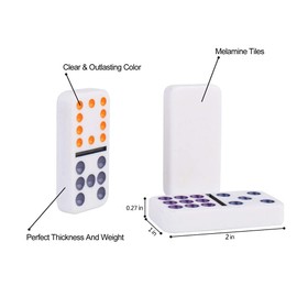 KAILE Mexican Train Dominos Game Set, 91 Tiles Double 12 Color Dots Dominoes Set for Travel Dominoes Game with Aluminum Case