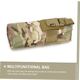 Operitacx Multifunctional Nylon Radio Bag for Outdoor Activities Tactical Handheld Radios Compatible with GPS Smartphones Secure Belt Clip