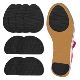 Molain Non-Slip Shoe Pads, Black, 4 Pairs, Self-Adhesive Rubber Sole Protector for Man Women, Noise Reduction, Easy to Use