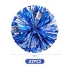 NYGGTYK Pack of 2 Cheerleader Pompoms, Shiny Blue Metal Pompoms,