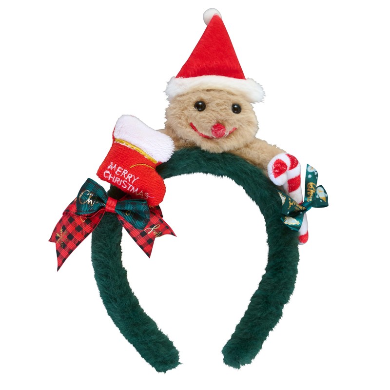 Clearstone Cosplay Christmas Gingerbread Cookie Headband Unisex Beige