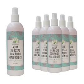 Agua De Rosas Con Acido Hialuronico Limpia (Pack 6)