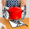 WHJYMX Kitchen Baking Three Piece Set - Oven Mitts and