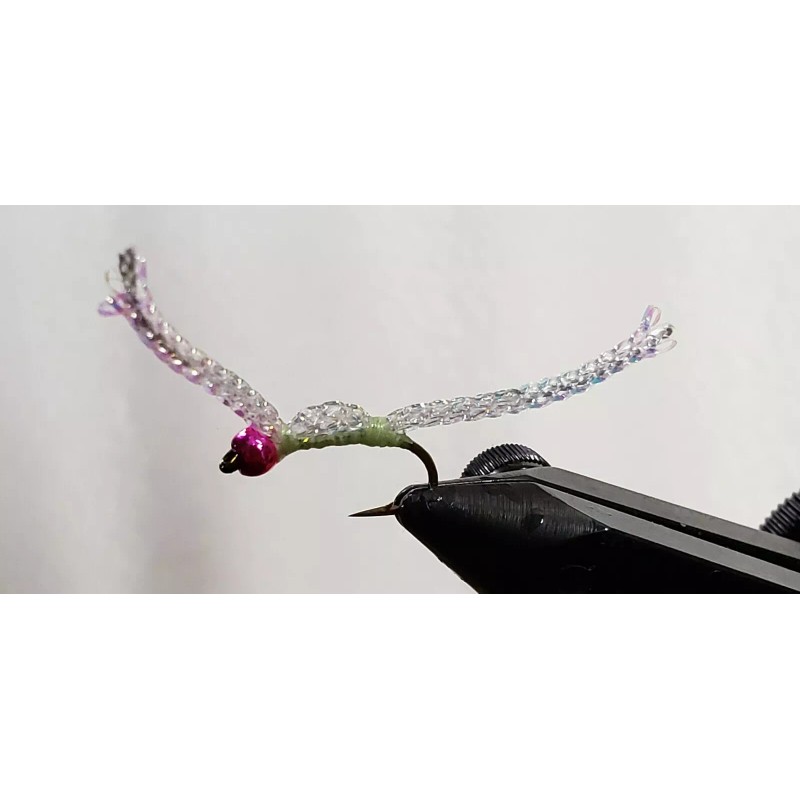 fly-- flies FLY-FLIES-ICE JIGS (* PINK BEAD HEAD GLOW WORWS
