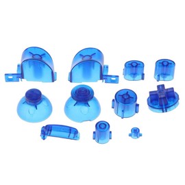 ABXYZ Buttons +Thumbstick D-pad Triggers Full Buttons Mod Set Replacement for NGC Gamecube Controller (Clear Blue)