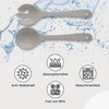 Spoddy Plastic Salad Servers (31 cm Large, Two-Piece, Light Grey)