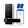 DESLOC B200L Fingerprint Smart Lock with Handle, Keyless Entry Door