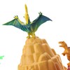 PowerTRC Jurassic Dinosaur Figures Playset with Trees, Rocks, Playmat &